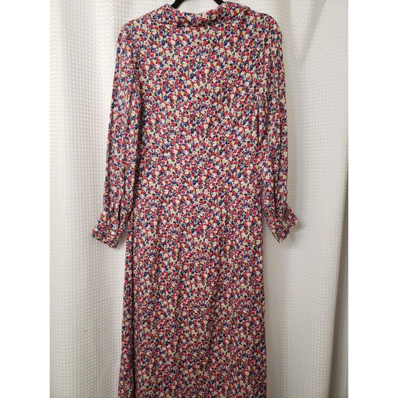 H&M Women's Dress Size Small Floral Print Button Long Sleeves Teacher Work Fall - Picture 4 of 6